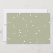 金ゴールドスクリプトホワイトブロッサム結婚フローラ 招待状 (裏面)