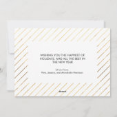 金ゴールドスクリプトメリークリスマスカードフェイクフォイル シーズンカード (裏面)