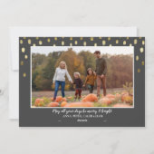 金ゴールドスクリプトメリークリスマスコラージホリデーカード シーズンカード (裏面)