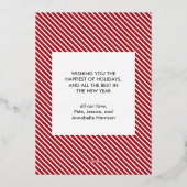 金ゴールドスクリプトメリークリスマスフォイルホリデーカード 箔シーズンカード (裏面)