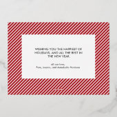 金ゴールドスクリプトメリークリスマスフォイルホリデーカード 箔シーズンカード (裏面)