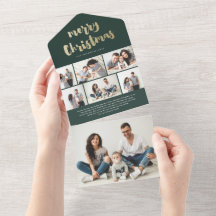 金ゴールドスクリプトメリークリスマスフォトホリデー