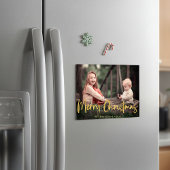 金ゴールドスクリプトメリークリスマスホリデーフォト磁気