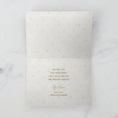 金ゴールドスクリプトメリークリスマス5フォトホリデー カード (内部)