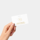 金ゴールドスクリプト会社ロゴIDカスタム従業員スタッフ バッジ (手持ち)