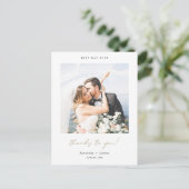 金ゴールドスクリプト写真ありがとうご結婚ざう ポストカード (スタンド正面)