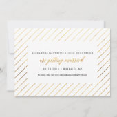 金ゴールドスクリプト写真フォイルに日付を保存フェイクする セーブザデート (裏面)