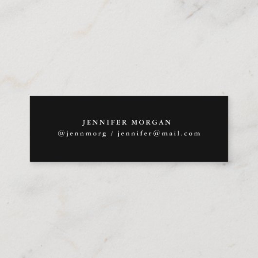 金ゴールドスクリプト卒業フォトネームカード スキニー名刺 (裏面)