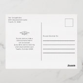 金ゴールドスクリプト卒業写真コラージュ招待状 箔招待状ポストカード (裏面)