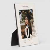 金ゴールドスクリプト卒業発表フォトカードpla フォトプラーク (側面)