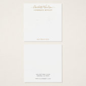 金ゴールドスクリプト名検索ジュエリー表示カード (正面&裏面)