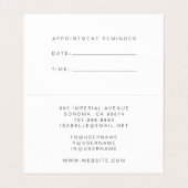 金ゴールドスクリプト名美容師アポイントメントアラーム 名刺 (内部フラット)