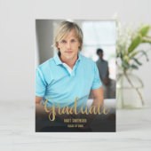 金ゴールドスクリプト大学院の名前と写真 招待状 (スタンド正面)