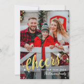 金ゴールドスクリプト応援の新年の写真2 シーズンカード (正面)