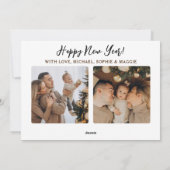 金ゴールドスクリプト応援の新年の写真3 シーズンカード (裏面)