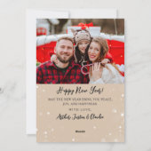 金ゴールドスクリプト応援の新年2フォトリネン シーズンカード (裏面)