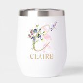 金ゴールドスクリプト文字Cモノグラムパーソナライズされた名 (背面)