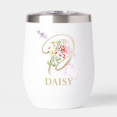 金ゴールドスクリプト文字Dモノグラムパーソナライズされた名 (正面)