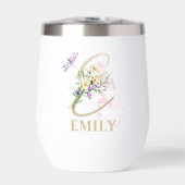 金ゴールドスクリプト文字Eモノグラムパーソナライズされた名 (正面)