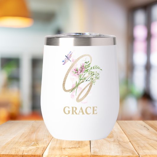 金ゴールドスクリプト文字Gモノグラムパーソナライズされた名