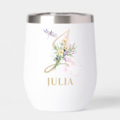 金ゴールドスクリプト文字Jモノグラムパーソナライズされた名 (背面)