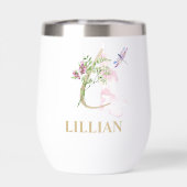 金ゴールドスクリプト文字Lモノグラムパーソナライズされた名 (背面)