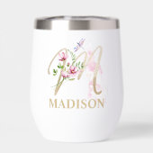 金ゴールドスクリプト文字Mモノグラムパーソナライズされた名 (背面)