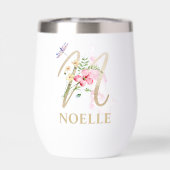 金ゴールドスクリプト文字Nモノグラムパーソナライズされた名 (背面)