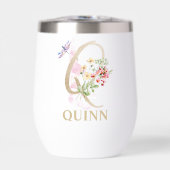 金ゴールドスクリプト文字Qモノグラムパーソナライズされた名 (正面)