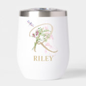 金ゴールドスクリプト文字Rモノグラムパーソナライズされた名 (正面)