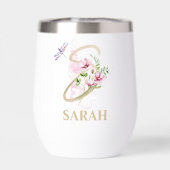 金ゴールドスクリプト文字Sモノグラムパーソナライズされた名 (背面)