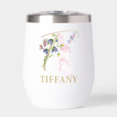 金ゴールドスクリプト文字Tモノグラムパーソナライズされた名 (正面)