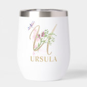 金ゴールドスクリプト文字Uモノグラムパーソナライズされた名 (背面)