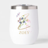 金ゴールドスクリプト文字Zモノグラムパーソナライズされた名 (正面)