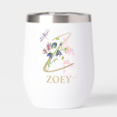 金ゴールドスクリプト文字Zモノグラムパーソナライズされた名 (背面)