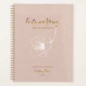 金ゴールドスクリプト未来ミセス赤面ピンクウェディングプランナー プランナー手帳 (正面)