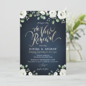 金ゴールドスクリプト海軍ホワイトフローラ誓の更新 招待状 (スタンド正面)