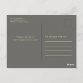 金ゴールドスクリプト結婚式の日付写真の保存カスタム方法 ポストカード (裏面)