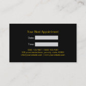 金ゴールドスクリプト美容師サロンアポイントメント#9 予約カード (裏面)