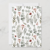 金ゴールドスクリプト葉3フォトコラージクリスマスカード シーズンカード (裏面)