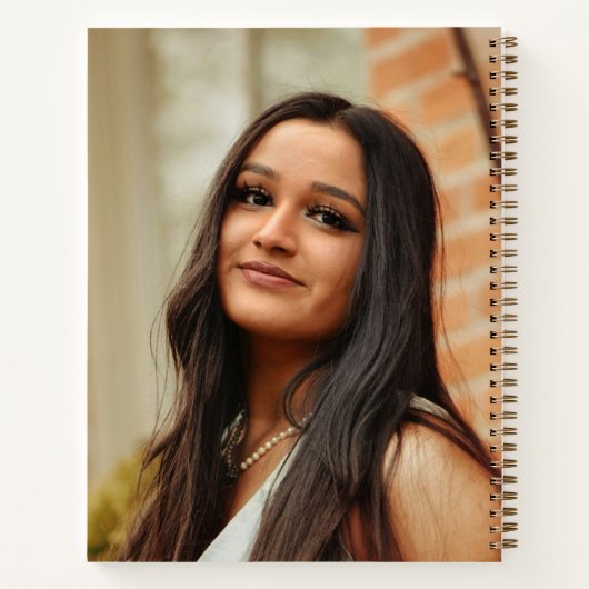 金ゴールドスクリプト2写真卒業パーティーゲストブック ノートブック (裏面)