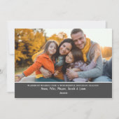 金ゴールドスクリプト6写真メリークリスマスホリデーカード シーズンカード (裏面)