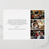 金ゴールドスクリプト | Glory to Godクリスマスホリデー写真 箔シーズンカード (裏面)