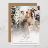 金ゴールドスクリプトJoyフォトクリスマス シーズンカード (正面/裏面)