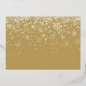 金ゴールドスクリプトJoyful 4フォトクリスマス金ゴールド 箔シーズンカード (裏面)