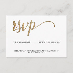 金ゴールドスクリプトQRコード結婚のWebサイト予約 エンクロージャーカード