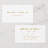 金ゴールドスクリプモダントの最小値 名刺 (正面/裏面)