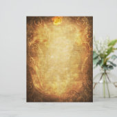 金ゴールドスクロールフレームイエローローズスクラップブック紙 (スタンド正面)