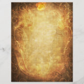 金ゴールドスクロールフレームイエローローズスクラップブック紙 (裏面)