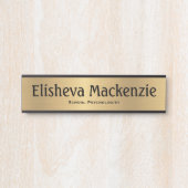 金ゴールドスクールサイチオフィスのドアの看板プレート サインプレート (正面)